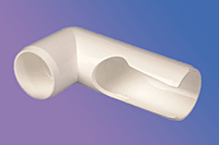 1-1/4" White External Folding Elbow