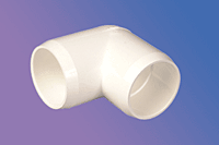 1-1/4" White External Elbow