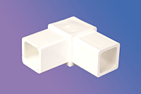 1-1/2" White Internal Square Elbow