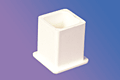 1-1/2" White Internal Square Cap